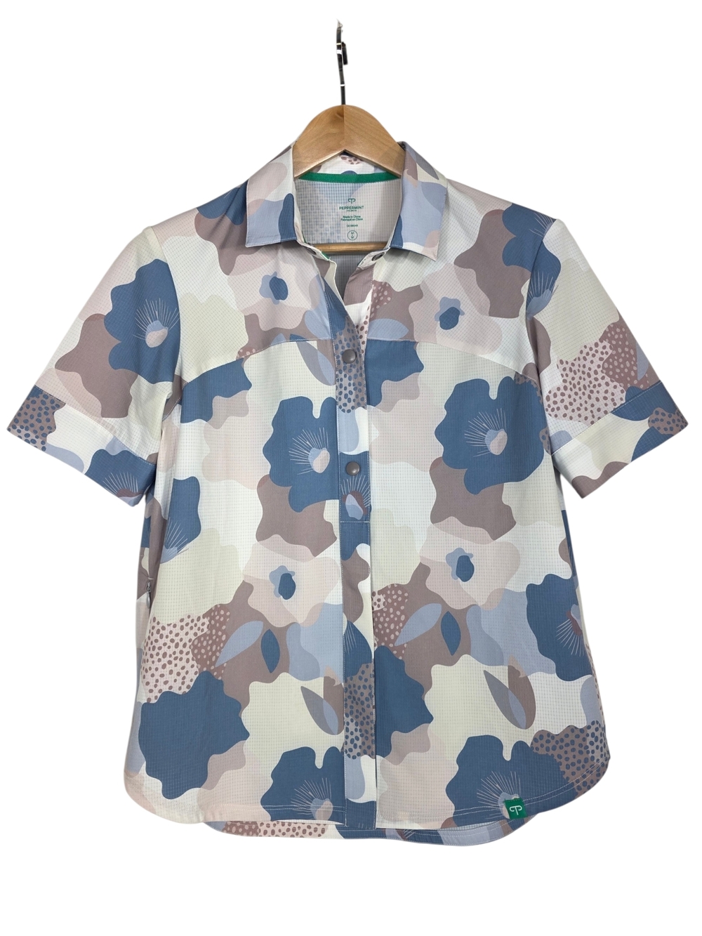 Peppermint Cycling Gravel Short-Sleeve Shirt - Women's abstract print